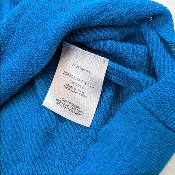 Veronica Beard Kellen Twist Front Sweater Turquoise Sz M - Picture 12 of 13